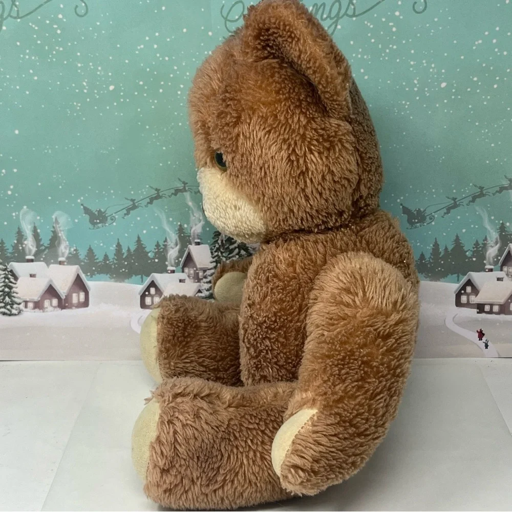 Vintage Jointed Plush Brown Tan Shelf Teddy Bear 12”